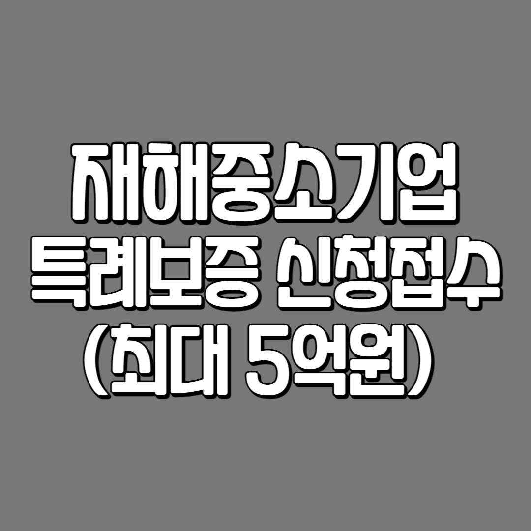 재해중소기업특례보증